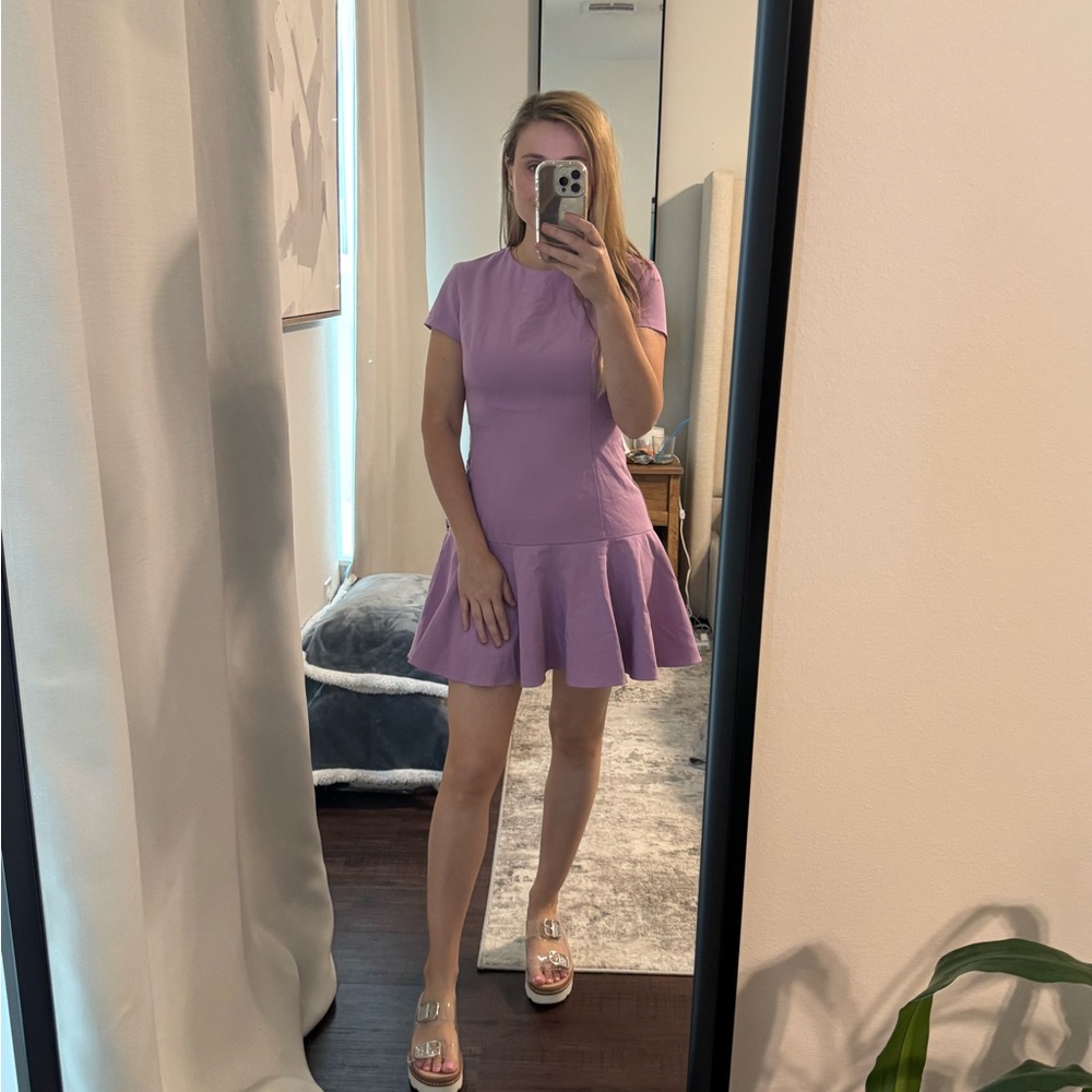 Elegant Classy Simple Lavender Purple Women's Mini Dress - Picture 2 of 8